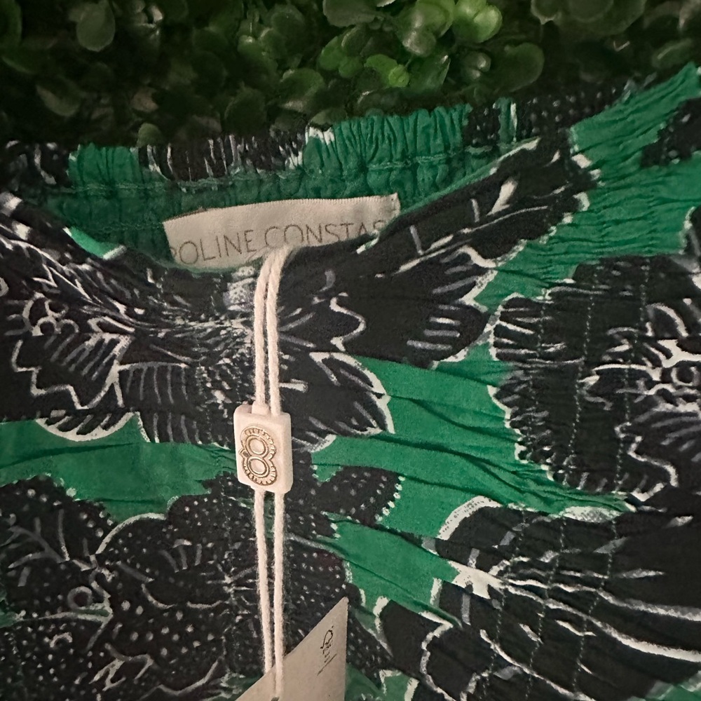 Caroline Constas Kelly Green and Black Floral Dress - Picture 4 of 4